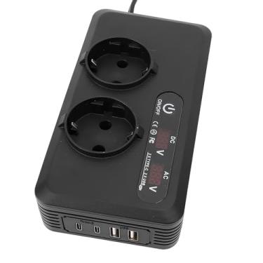Imagem de Inversor de Energia de Carro de 200W, Inversor de Carro CC 12V a 220V Com 2 Portas USB e 2 Tipo C, Plugue do Carregador de Carros Adaptador para Acampar Iate Ao Ar Livre RV