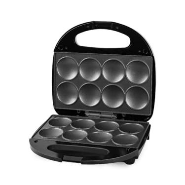 Imagem de SISYPHE Mini Máquina De Fazer Panquecas, Máquina Antiaderente Pequena Para Fazer Panquecas Com Aquecimento Rápido, Faz 8 Panquecas, Máquina De Fazer Panquecas Para Crianças, Basta Adicionar Massa, A