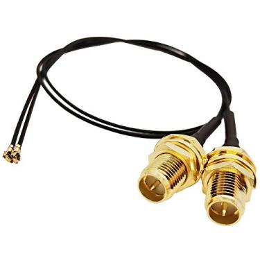 Imagem de Tenmory Cabo de extensão de antena UFL para SMA M.2 NGFF U.FL para RP-SMA fêmea MHF4 IPX4 conector Pigtail (15 cm (2 peças))