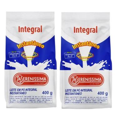Imagem de 2 Unidades Leite em Pó Integral LA SERENÍSSIMA Sachê 400g - LA SERENIS