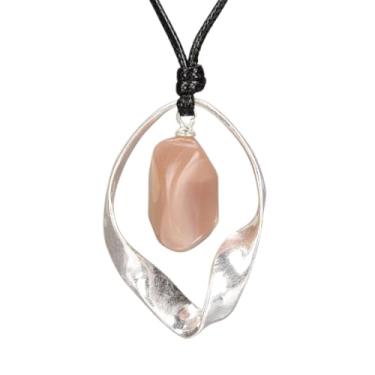 Imagem de JAOYU Colares boêmios para mulheres, colar de couro, pingente de madeira, gargantilha longa, marrom, círculo, boho, joia hippie, Couro sintético, Sem Pedra Preciosa