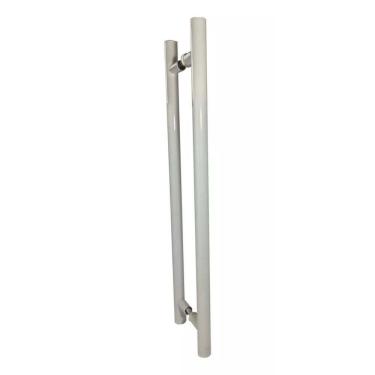 Imagem de Puxador Para Portas Madeira / Vidro Tubular Branco - 40 Cm