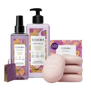 Imagem de Combo Presente Eudora Ameixa e Praliné Instance Corpo Creme Hidratante