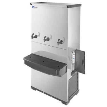 Imagem de Bebedouro Industrial 100 litros RESIST em Inox com 3 Torneiras incluso