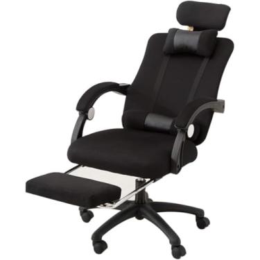 Imagem de Cadeira de mesa reclinável Cadeira de mesa ajustável Alto traseiro ergonômico malha de malha reclinável Cadeiras de escritório em casa com apoio para os pés e suporte lombar, preto, b