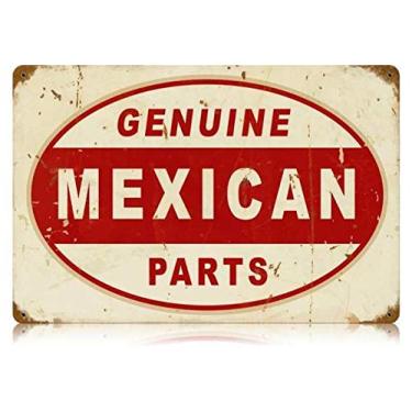 Imagem de Maizeco Placas De Metal Com Peças Mexicanas Vintage 8X12" Decoração Parede Engraçada Prato Pôster Decorativo Para Loja Cozinha Caverna Do Homem Cafeteria Casa