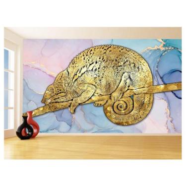 Imagem de Papel De Parede 3D Animais Pop Art Camaleão Pet 3,5M Pxa03 - Você Deco