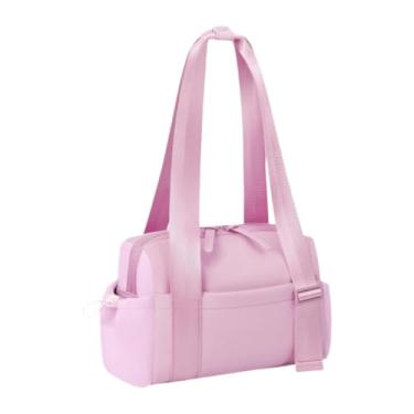 Imagem de Deevoka Bolsa de ginástica com zíper, bolsa de ombro leve para ioga, treino, dança feminina, fim de semana, Rosa