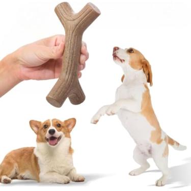 Imagem de Brinquedo Mordedor Grauveto Galho para Cães, Feito de Fibra de Coco, com Aromatizante de Carne, Resistente, Alivia a Ansiedade, 1 Unidade, Tamanho M, Marrom