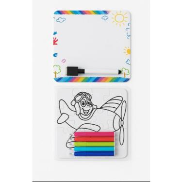 Imagem de Jogo Didático Infantil: Quebra-Cabeça para Colorir, Montar e Pintar com 5 Canetinhas