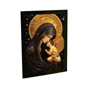 Imagem de Quadro Decorativo Leão Rei Da Selva Coroa Ilustração Decoração Poster Quarto Sala