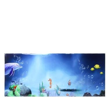 Imagem de Aquário P, Decorativo Terrarium de Fundo de Fundo Impermeável Adesivo de Parede PVC Automínio Auto - Espessado PVC Adesivo de Papel de Parede de Estático Decoração de Imagem do tanque) (91 * 50cm)
