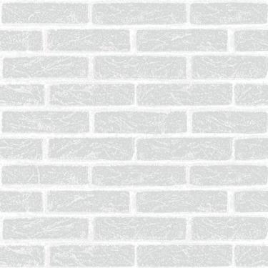 Imagem de Papel De Parede Vinilico Tijolinho Cinza Claro.