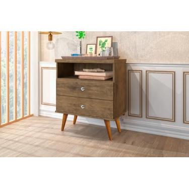 Imagem de Mesas De Cabeceira Status Com 2 gavetas Nicho Retrô Quarto Cama - Loja Inova BR (Jequitiba)