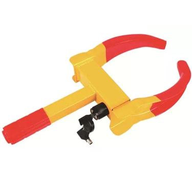 Imagem de Trava Roda Carro Moto Controle Estacionamento Antifurto Roubo Bloqueador Pneu Automotivo