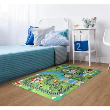 Imagem de Tapete Infantil Educativo Antiderrapante Estampado Colorido Para Crian