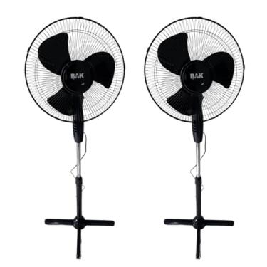 Imagem de KIT 2unds Ventilador de Pé Coluna Silencioso preto 127 v / 110 v Potente 45w com 3 Velocidades, regulamentado pelo inmetro