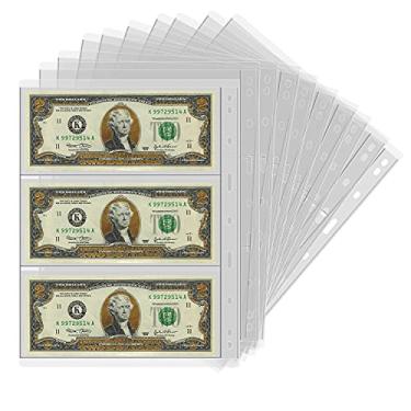 Imagem de Artigos para coleção de moedas, capas para colecionadores, 12 folhas para fichário de dinheiro, protetor de página, organizador de cupons, páginas de álbum para colecionar notas de papel e dinheiro (3