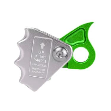 Imagem de oshhni Corda de escalada, trava-quedas, 15 kN, corda de escalada, liga de alumínio, equipamento de escalada, parada de descida para expedição, Verde