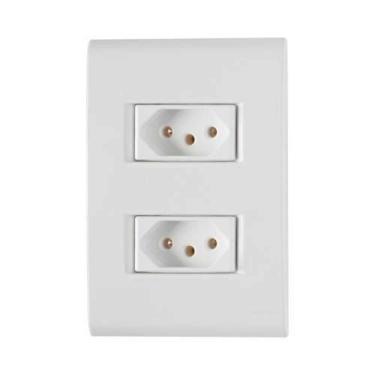 Imagem de Conjunto 2 Tomadas 3P 20A Tramontina - Linha Liz Branca