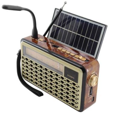 Imagem de Caixa De Som Bluetooth Usb Sd Rádio Fm Bege El522bt