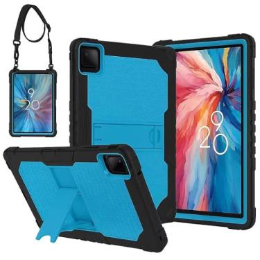 Imagem de Doemoil Capa para tablet TCL TAB 10 NXTPAPER 5G de 10,4 polegadas com alça de ombro rígida traseira híbrida à prova de choque para crianças para tablet TCL TAB 10 NXTPAPER 5G 10,4 polegadas modelo