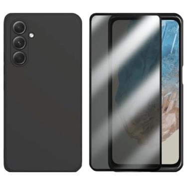 Imagem de Capa Protetora para Samsung Galaxy M35, Preta Premium com Proteção de Câmera e Película de Privacidade Anti Spy