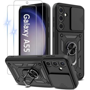 Imagem de Capinha Capa para Samsung Galaxy A55 + 2 Películas de Vidro Temperado | Capa Anti-Impacto | Proteção da Câmera | Resistente a Arranhões | Aberturas Precisos | Armadura Militar