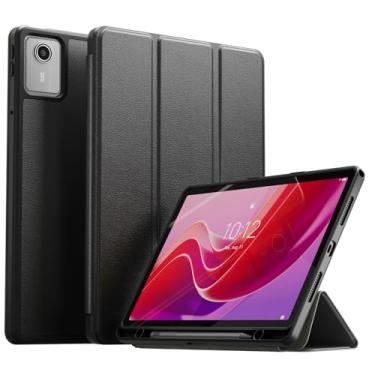 Imagem de YRH Capa para Lenovo Tab M11 com suporte para caneta, capa traseira de TPU macio para tablet Lenovo M11 TB330FU, preta