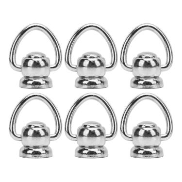 Imagem de Zerodis 50 Ajuste Rebetos de Cabeça Redonda Rebites de Couro de Couro Pântanos Com Pregos de Toque de Anel de Puxar Pregos de Botão Multiuso Parafusos Prendedores de Força Industrial para Leathre Artesanato 50 Set Redonda de Cabeça (Prata)