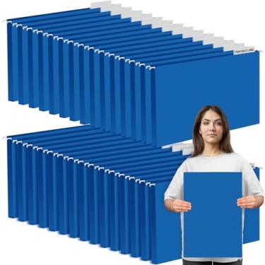 Imagem de Dispowreath Pacote com 30, 11 x 17 pastas de arquivo com capacidade extra para organizador de armário de arquivo, pastas suspensas expansíveis resistentes, abas de plástico transparente ajustáveis de