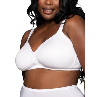 Imagem de Vanity Fair Sutiã feminino sem fio, lateral e traseira estendida, bojos levemente forrados até DDD, Branco, 42DD