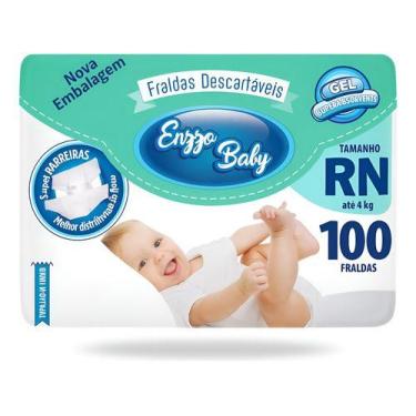 Imagem de Fralda Descartavel 1 Pacote Enzzo Baby Tamanho Rn 100 Unid