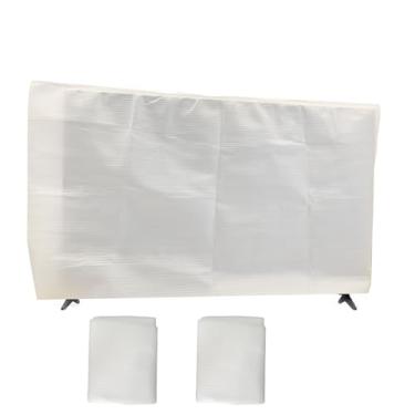 Imagem de Krodtige Pacote com 2 capas de TV de tela plana de espuma, cabe até 187 cm C x 106 cm L, impermeável, material de espuma macia, protege durante o armazenamento, mudança, renovação de casa