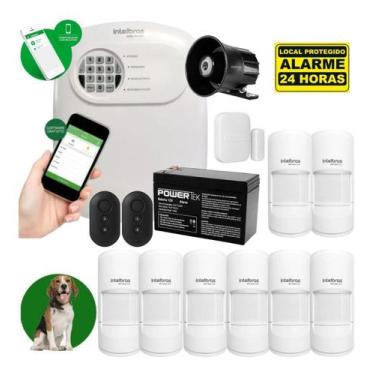 Imagem de Kit Alarme Intelbras 8 Sensores Infravermelho PET, 1 Magnético e Bater