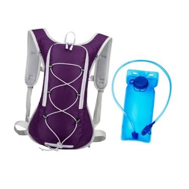 Imagem de Dynwave Mochila de hidratação para corrida, ciclismo ao ar livre, mochila respirável para montanhismo, Roxo