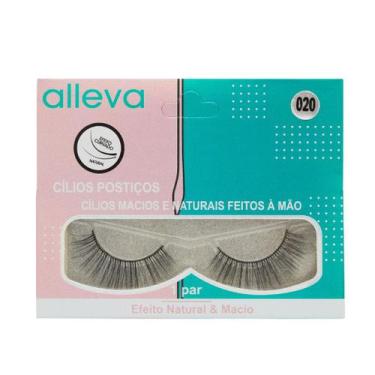 Imagem de Cílios Postiços Alleva 2 Unidades Modelo 020  Efeito Natural e Confort