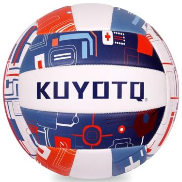 Imagem de KUYOTQ Cyberpunk Voleibol para atividades ao ar livre, oficial, tamanho 5, superfície espessa, couro macio dentro e ao ar livre para jovens adultos, brincadeiras de praia, jogos, treinamento