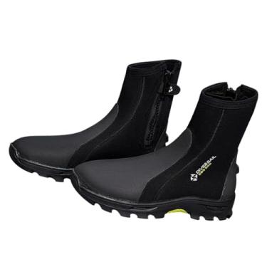 Imagem de simhoa Botas de mergulho anfíbio, calçado aquático com biqueira reforçada, profissional para wakeboard, fecho de zíper, multifuncional, Ue 40 a 41