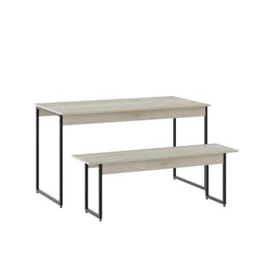 Imagem de Mesa De Jantar Com 1 Banco Estilo Industrial Tub Snow /