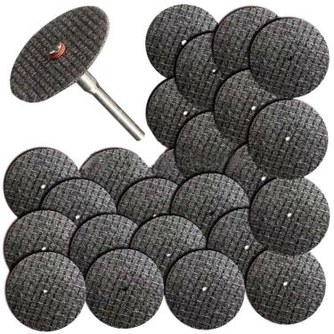 Imagem de Jogo 25 Discos Corte Metal Ferro Acessórios Micro Retifica