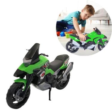Imagem de Moto Esportiva Grande Brinquedo Infantil Miniatura Colecionador  - BS 
