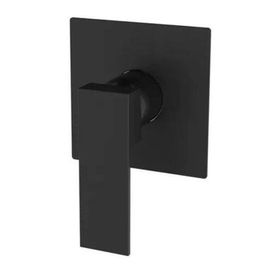 Imagem de Acabamento Chuveiro Monocomando Preto Quadrada Base Deca