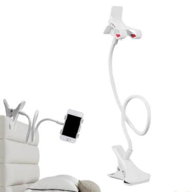 Imagem de Rrlihjgu Suporte para Celular com Braço Articulado,Braço Flexível De Cabeceira Para Celular - Base Estável com Fixação e Ajuste Fácil para Mesa, Quarto e Academia