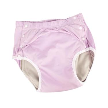 Imagem de oshhni Capa para incontinência para adultos, fralda altamente absorvente, cueca lavável à prova de vazamentos, cueca para deficientes, idosos, mulheres e, Rosa, 2xl