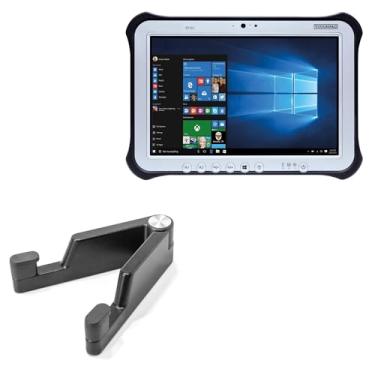 Imagem de BoxWave Suporte e suporte compatíveis com Panasonic Toughpad FZ-G1 - SoloStand de alumínio de mesa, portátil, mãos livres ajustáveis com pés de borracha - Preto