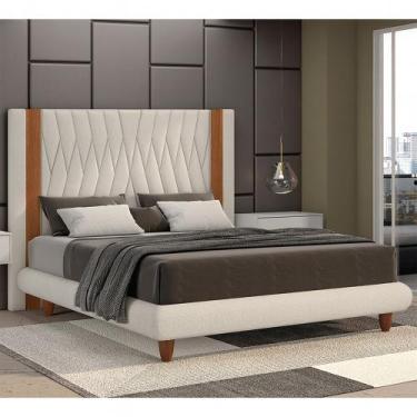 Imagem de Cama Japonesa com Cabeceira Pierreharu Casal Linho Off White - Sallar 