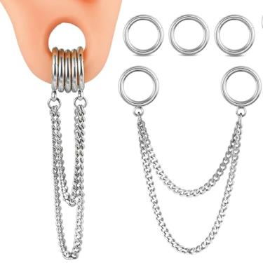 Imagem de Casvort Anéis de Piercing de Septo Sem Costura 14G Segmento Anéis de Argola Tragus 316 Pilhas de Hélice de Aço Inoxidável Cirúrgico para Esticar Lobo da Orelha Clickers Ear Hangers Joias Corporais