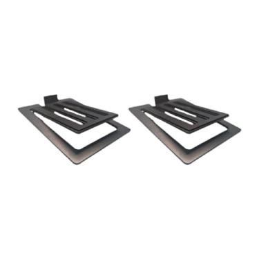 Imagem de ZGUZMCMK Suportes de alto-falantes de mesa inclinados, par de monitores de estúdio, suporte de alto-falante de som surround de mesa para laptops compactos para, Preto