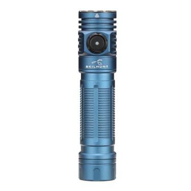 Imagem de SKILHUNT Lanterna LED recarregável M200 para EDC, Powerfule, impermeável, para uso ao ar livre, resgate, pesquisa, caminhadas e emergência (alto CRI 5000K, azul)
